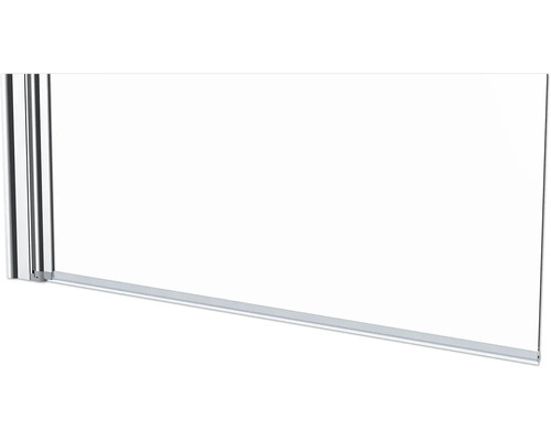 form&style badwand, 1-delig, BAFIA, 75 x 140 cm, helder glas, chroom profiel