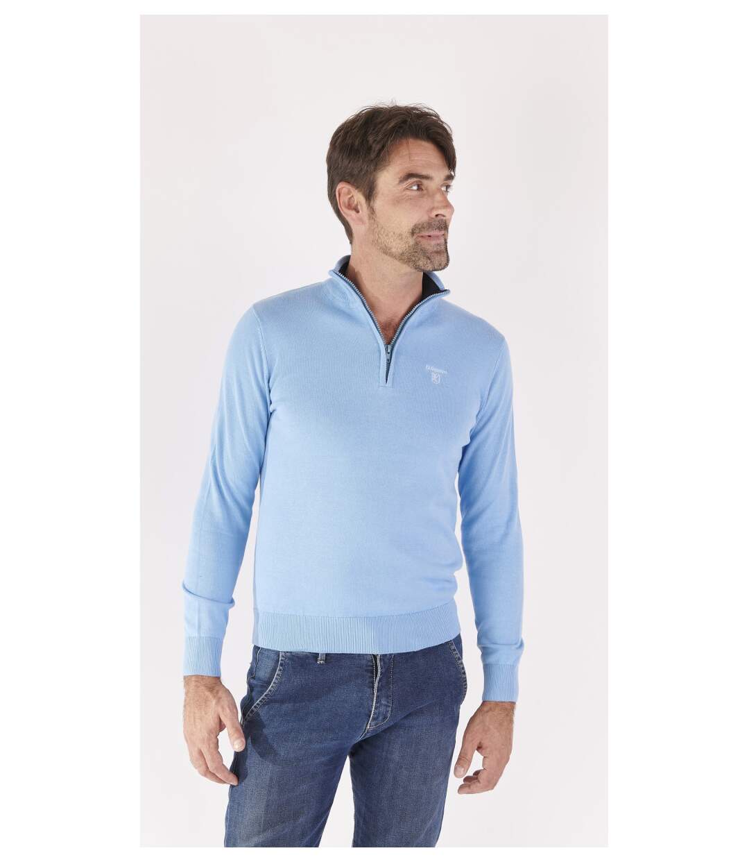 Pull col montant zippé