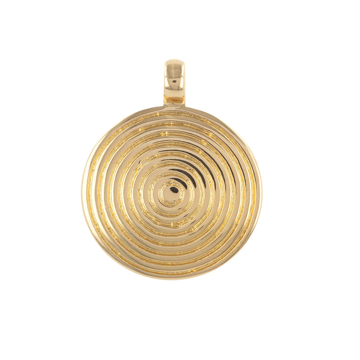 Pendentif plaqué or forme ronde