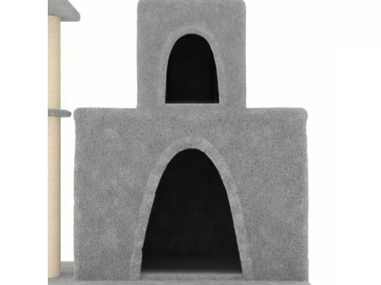 Arbre à chat avec griffoirs en sisal Gris clair 83 cm