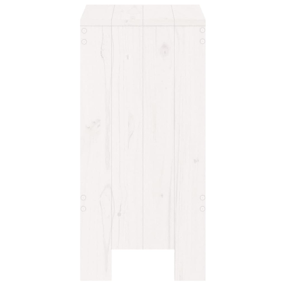 Tabourets de bar 2 pcs blanc 40x36x75 cm bois massif de pin
