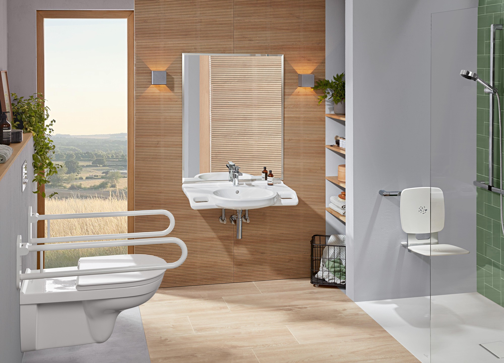Villeroy & Boch ViCare randloos toilet extra lang gebogen CeramicPlus wit glans