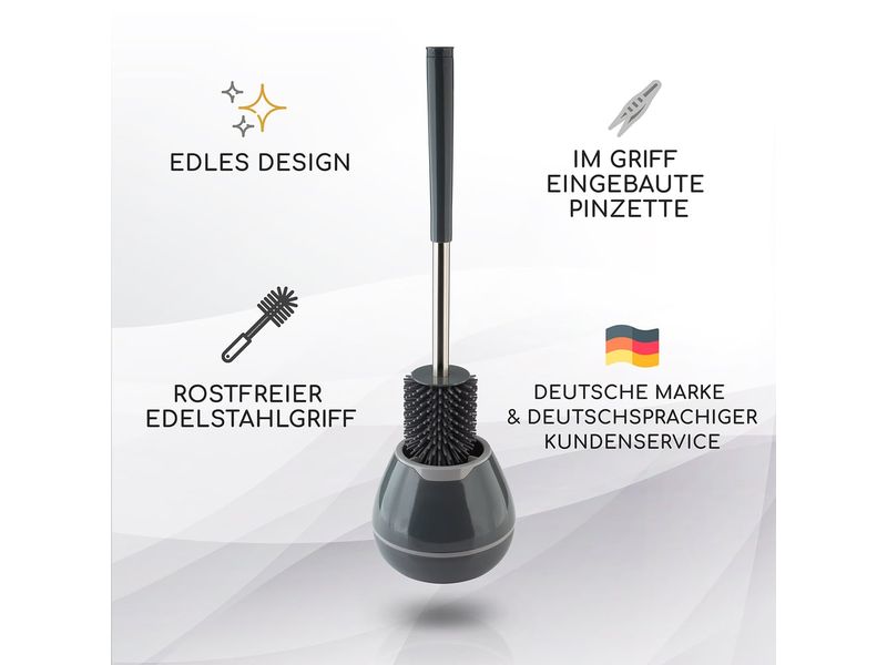 Exitoso Toilettenbürste Grau Antibakterielle WC-Bürste