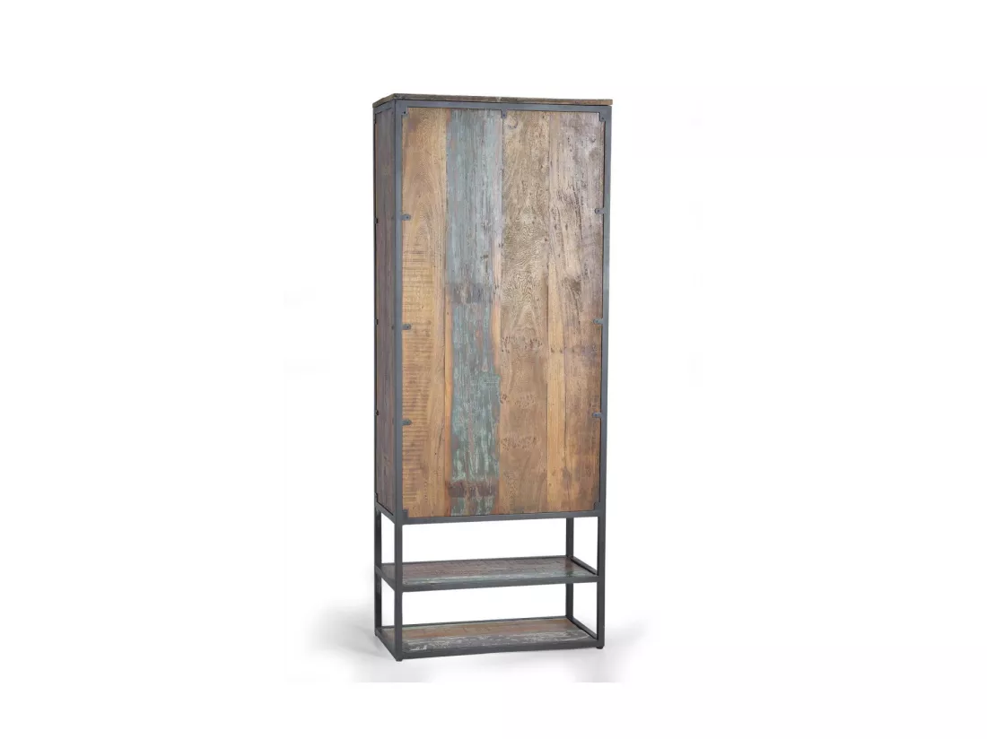 Armoire Bois-Métal Marron - Décoration d'Autrefois