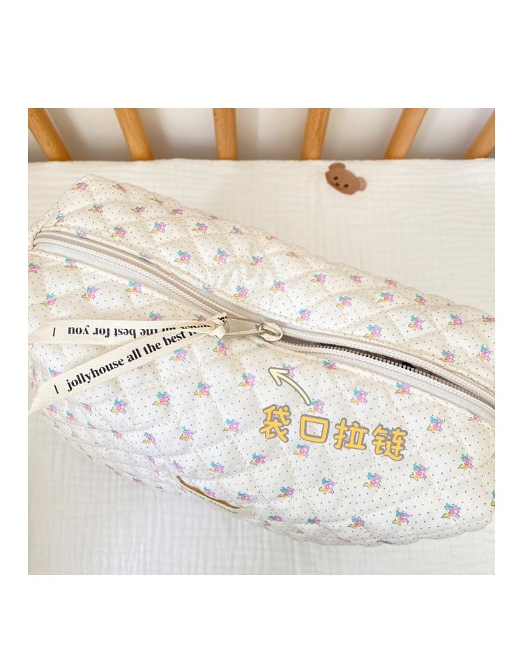 TangTangBags - Gewatteerde make-uptas met bloemenprint