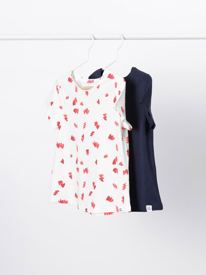 Conjunto com 2 camisetas combinando - Azul Marinho