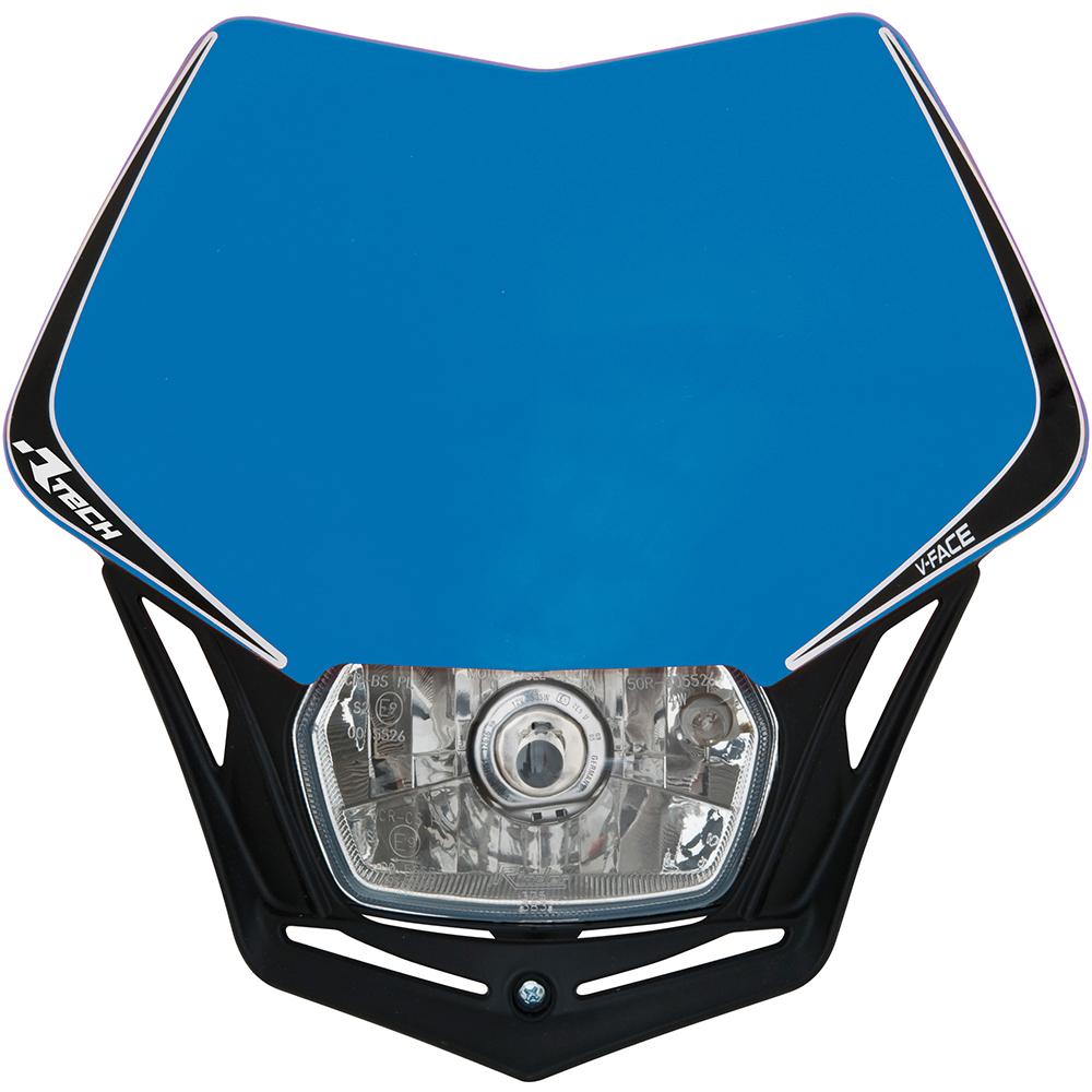 RTECHMX - Plaque Phare V-Face Bleu / Noir