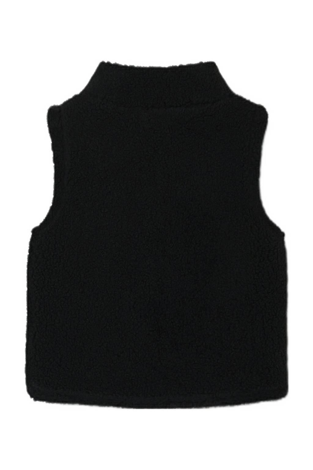 NAME IT teddy bodywarmer NMNLOFEN zwart