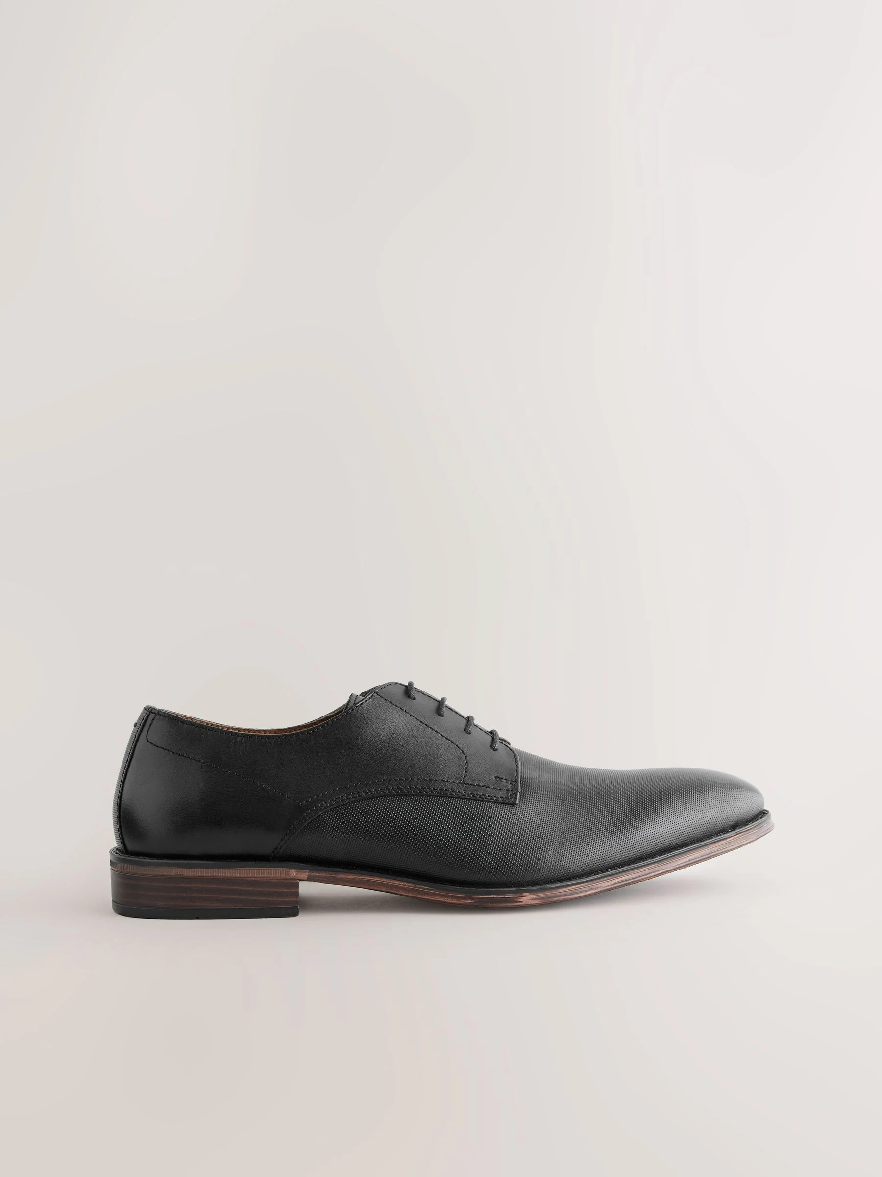 Zwart - Saffiano leren Derby-schoenen