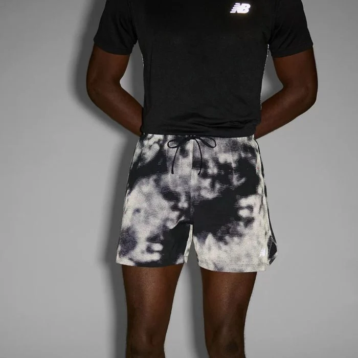 New Balance Herre RC Reflective 5 Inch Shorts Sort