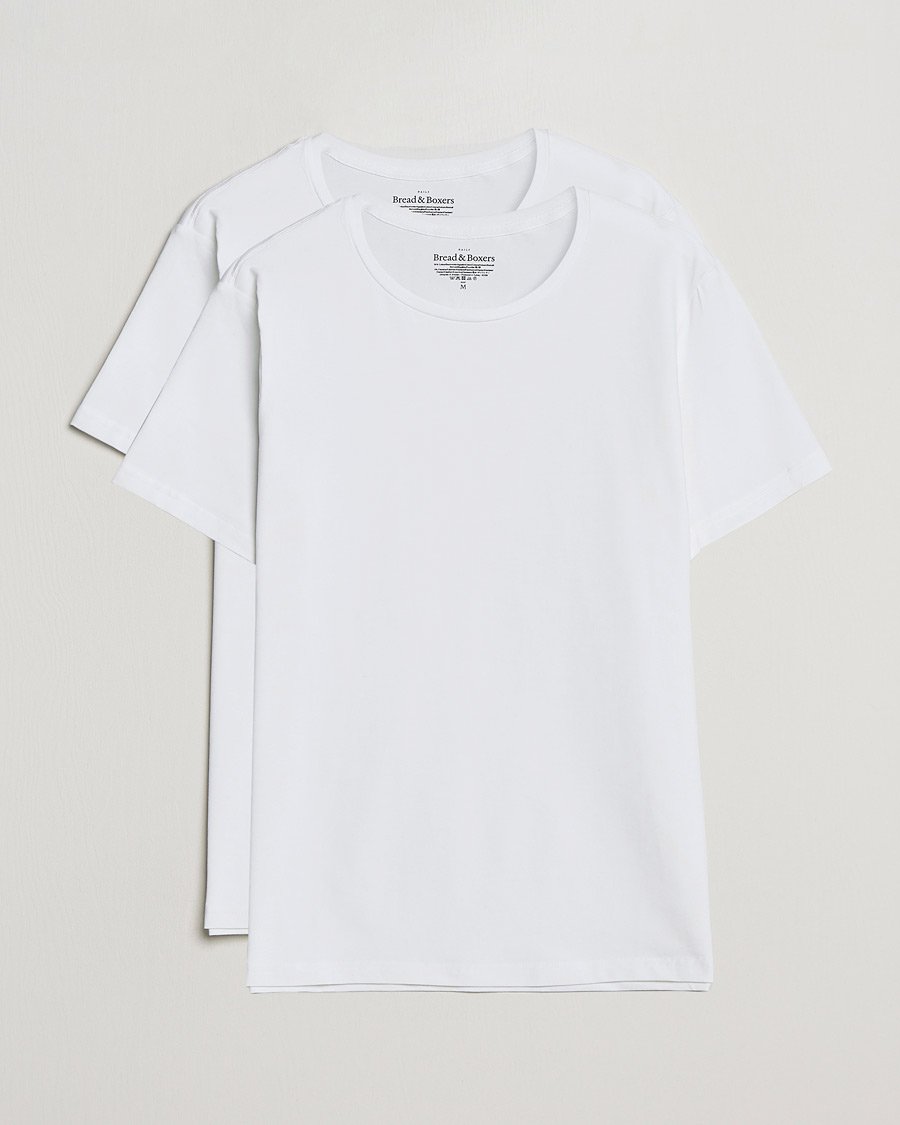 Bread & Boxers 2-Pack Crew Neck Tee White