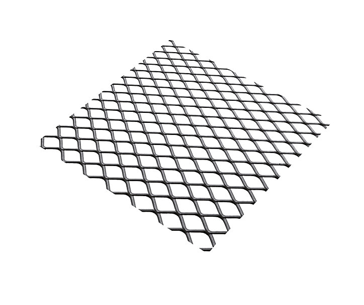 Tôle métal déployé acier brut Mailles 10 x 5,5 mm, 50 x 25 cm