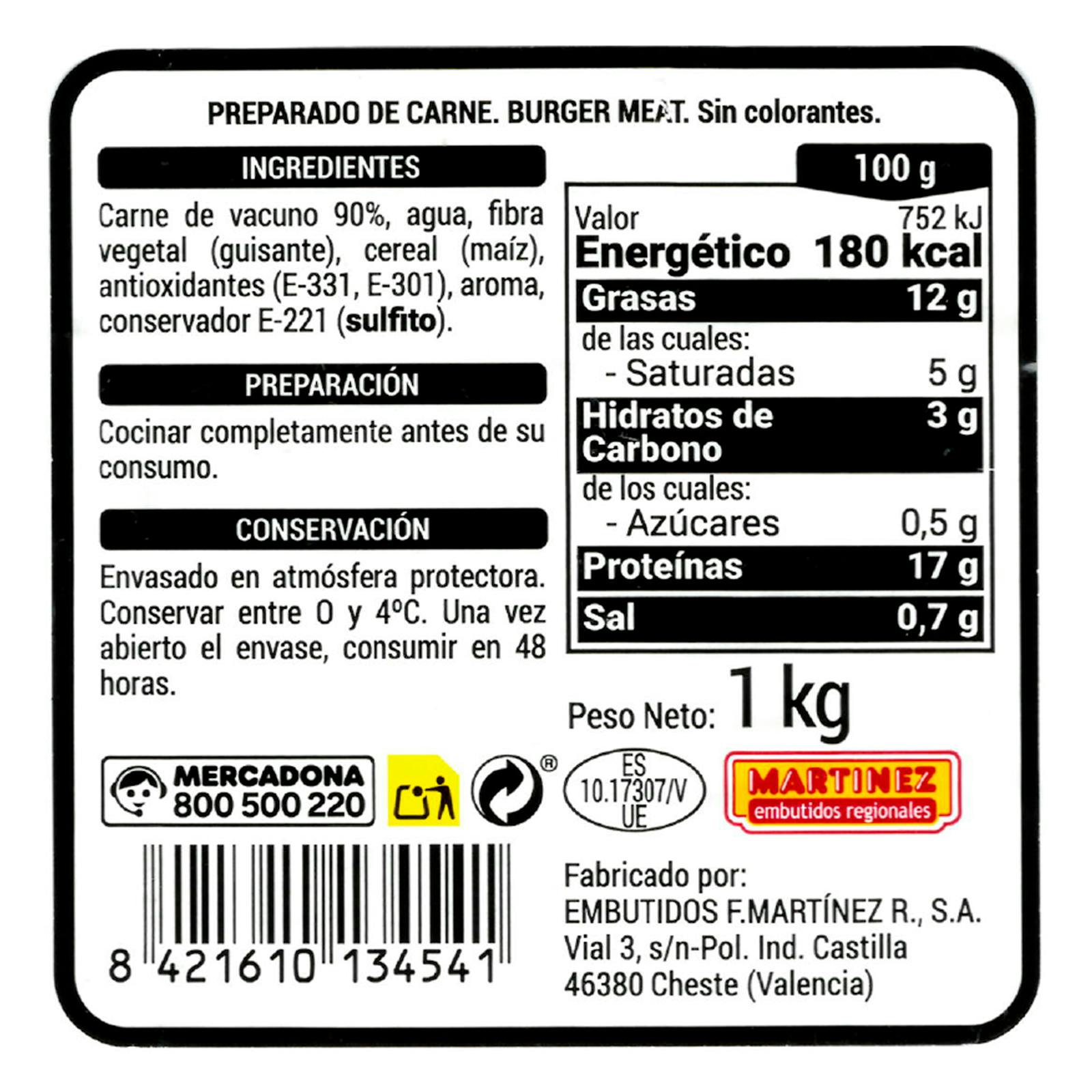 Préparation de bœuf haché