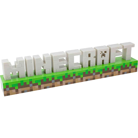 Minecraft lampe - hvid, sort og brun