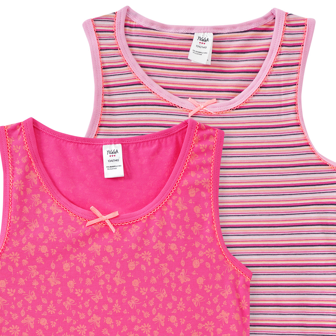 Topolino 2 Mädchen Unterhemden im Set pink / rosa
