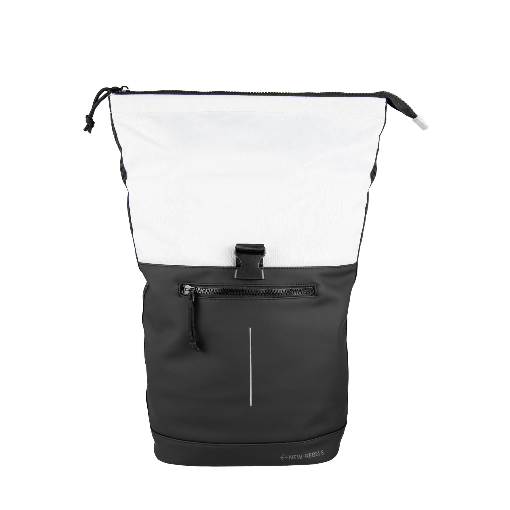 New Rebels Backham New York Rolltop Backpack Black – Light Grey