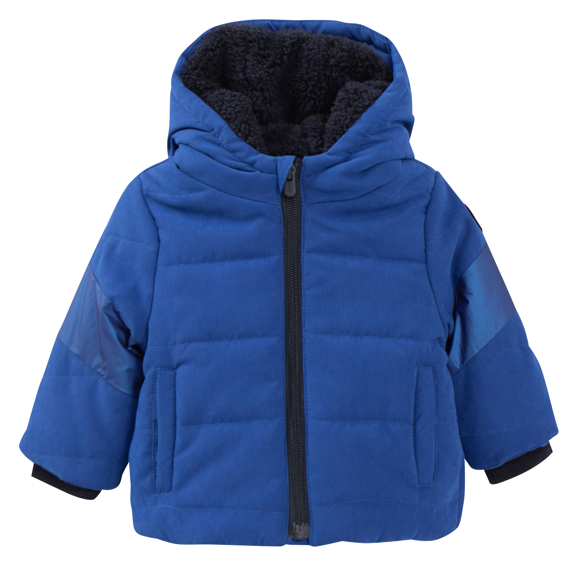 Doudoune matelassée à capuche | Bleu