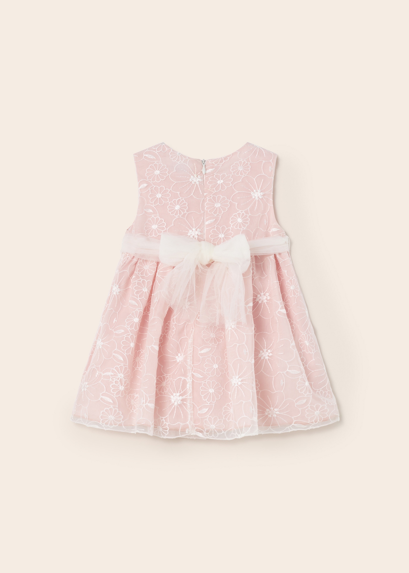 Vestido de organza bordado para bebê