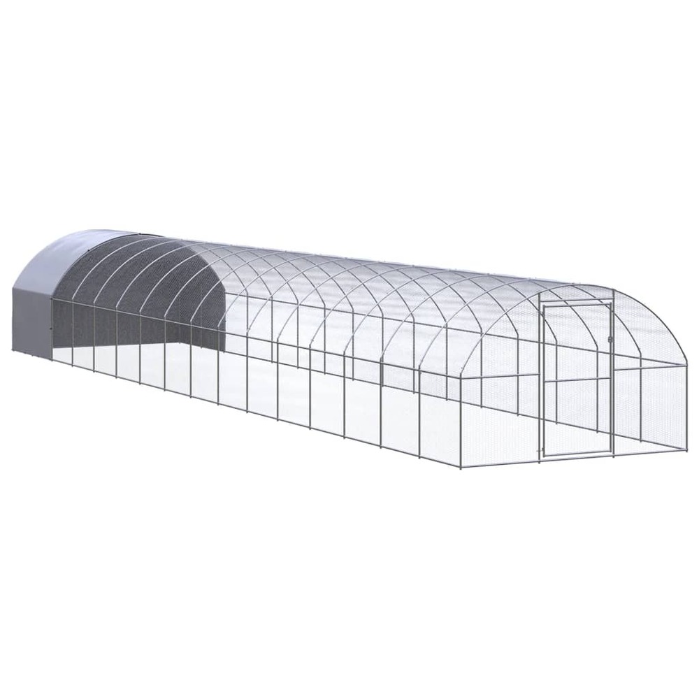Poulailler d'extérieur 3x16x2 m acier galvanisé