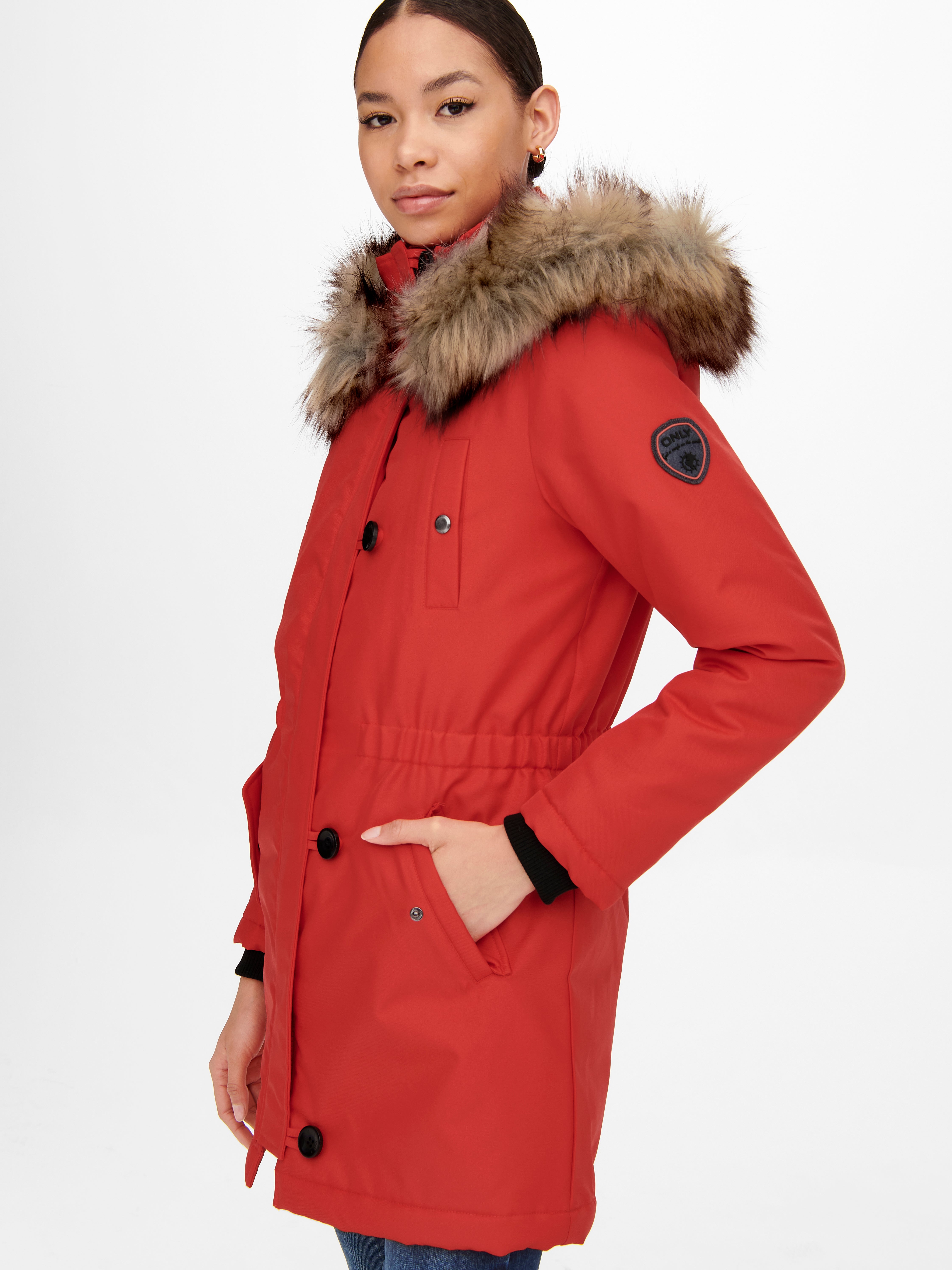 ONLIRIS Langer Parka Red Alert