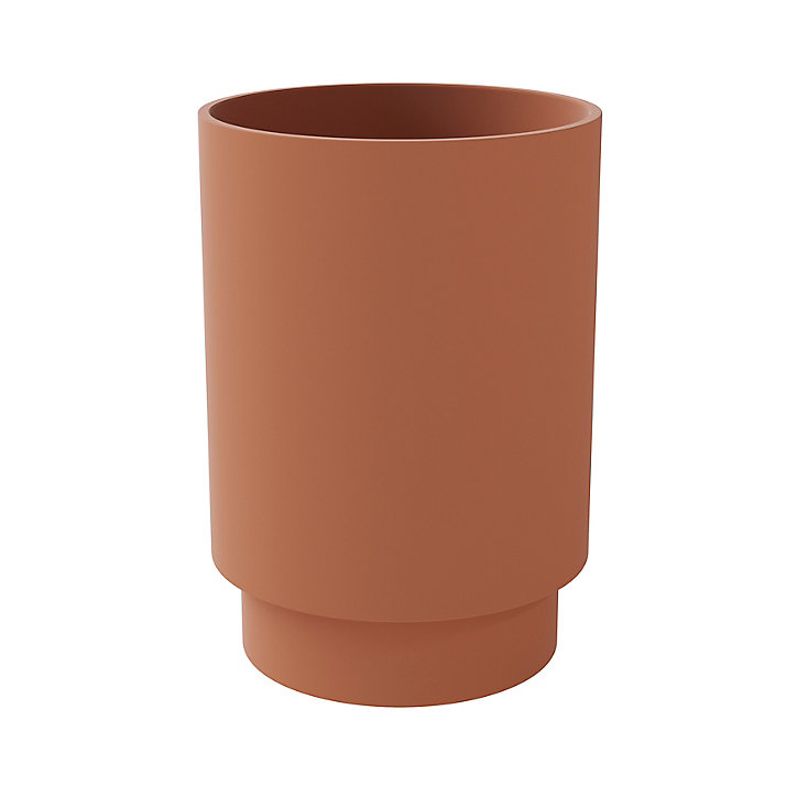 Gobelet GoodHome Kina en polystyrène coloris terracotta Ø7 x H.10 cm