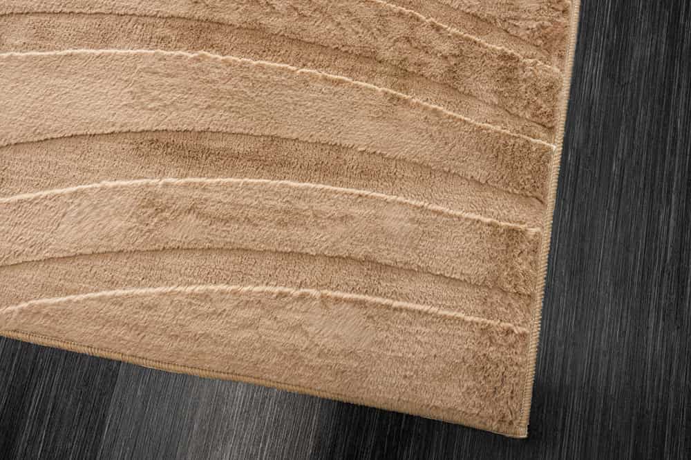 Moderner Teppich WAVE 230x160cm beige Kurzflor Indoor-Teppich Hoch-Tief-Effekt