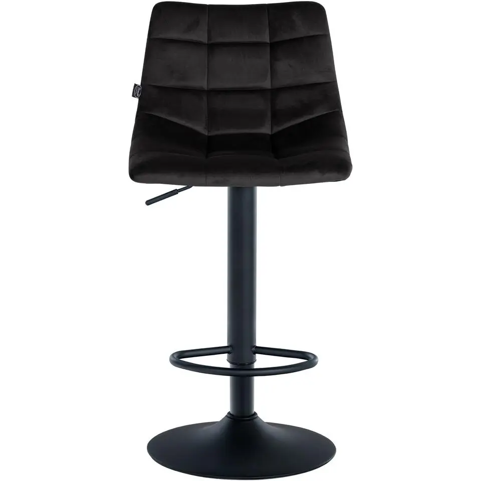 CLP Set van 2 Barkruk Jerry zwart Frame - Fluweel - zwart