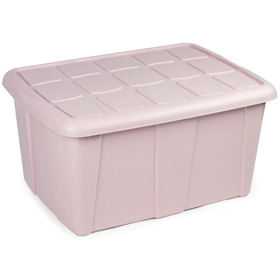 Plasticforte Opbergbox met deksel - Lichtroze - 60L - kunststof