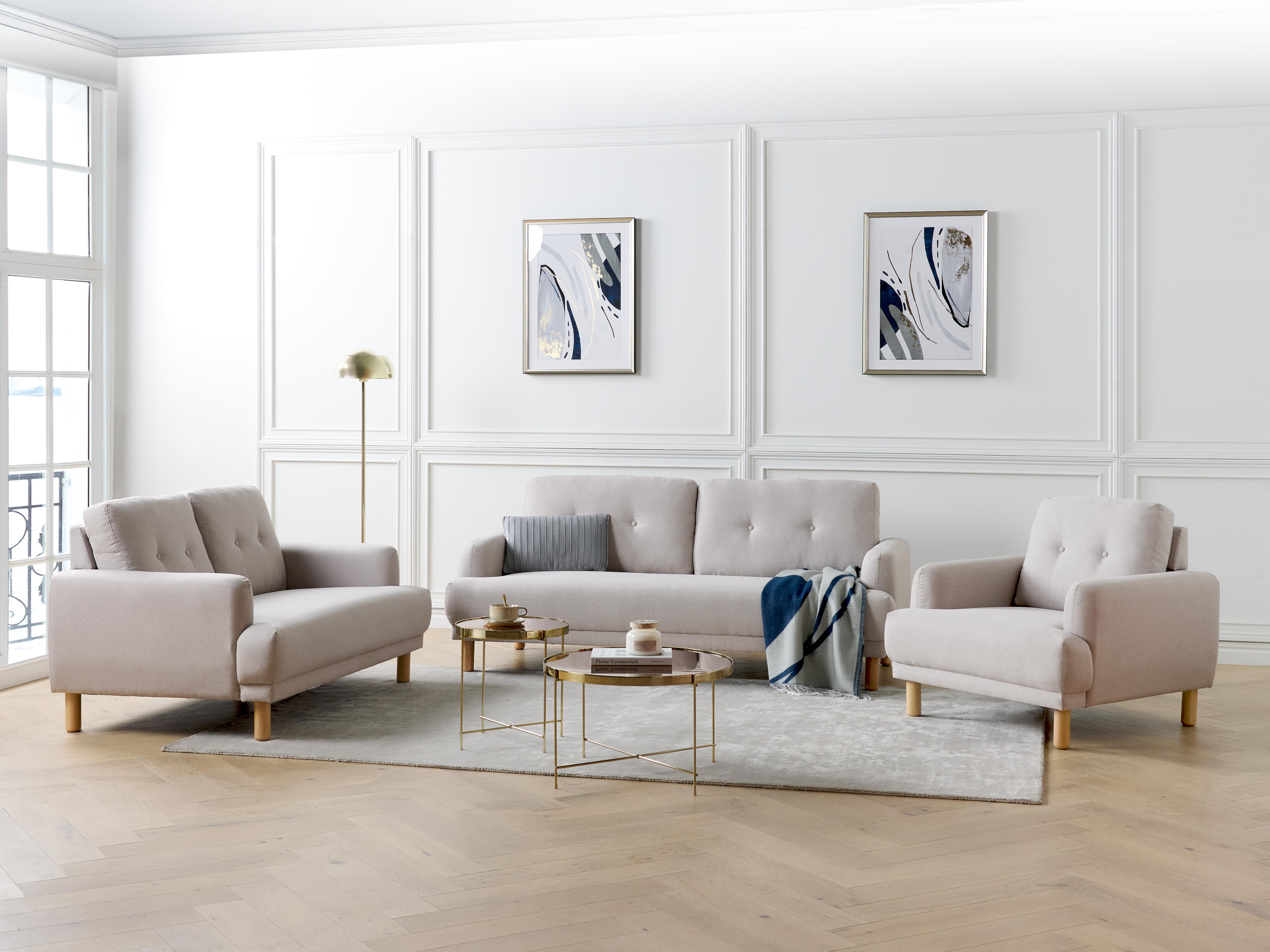 Bank 3-zits TUVE Stof Taupe