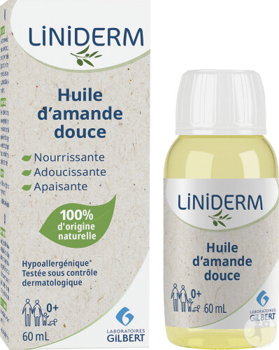 Gilbert Liniderm Huile D'Amande Douce Soin Nourrissant Et Adoucissant 60ml