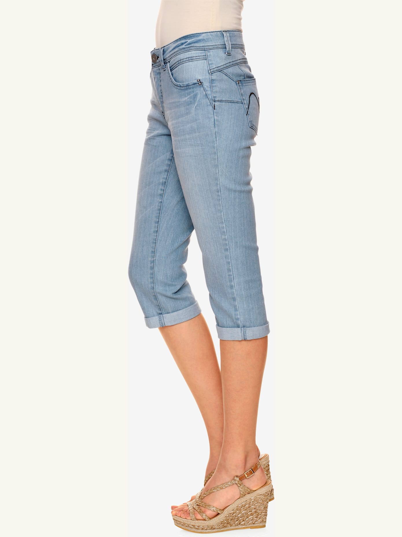 Pantalon effet ventre plat coupe skinny
