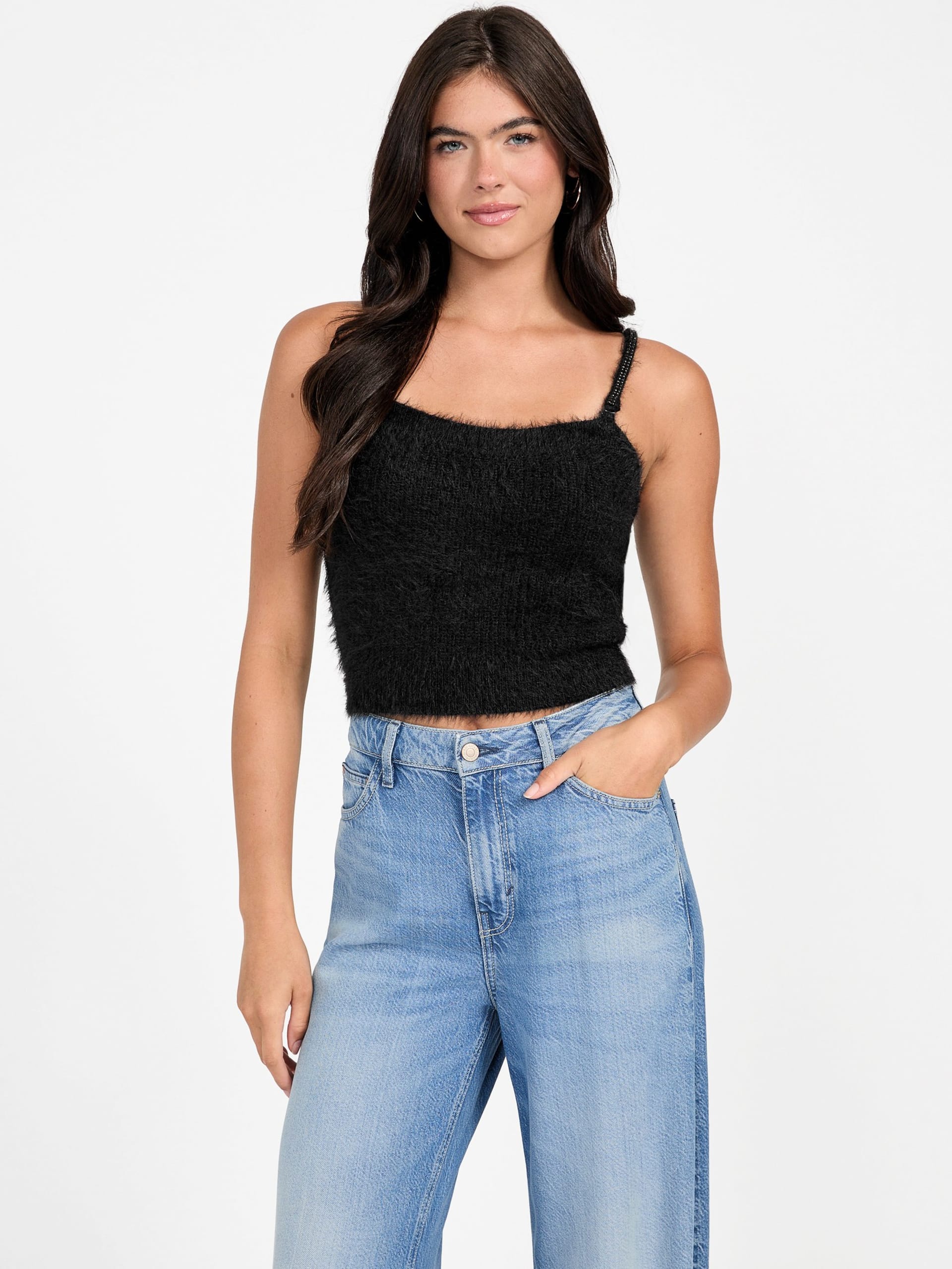 Top cropped Keyla Fuzzy Sweater