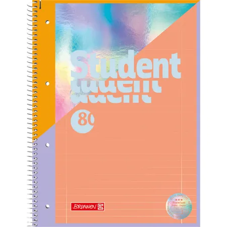 BRUNNEN Collegeblock Premium Student „Intoxicate“ A4 liniert, mit Randlinie innen und außen, Lin. 27