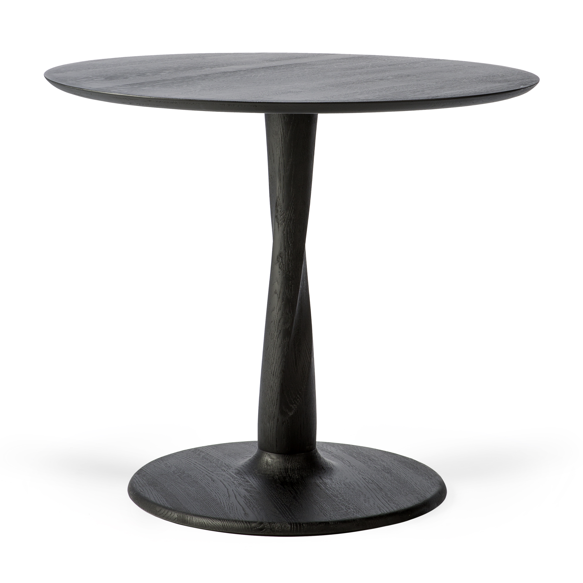 Eettafel Torsion zwart eiken Ø90 cm
