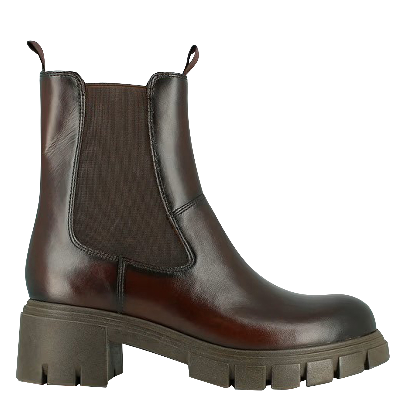 ARONA - Bottines Chelsea en cuir | Marron