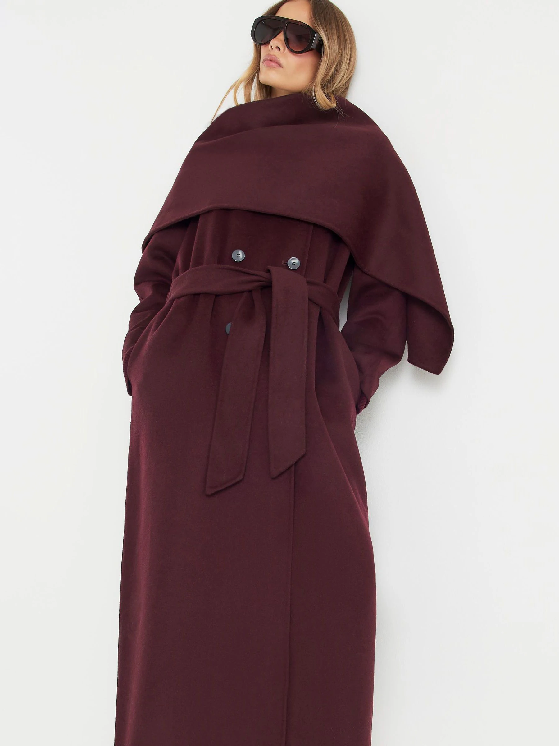 River Island Premium Handmade Wrap Scarf Coat