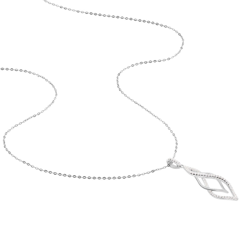 Collier Malika Argent Blanc Oxyde De Zirconium