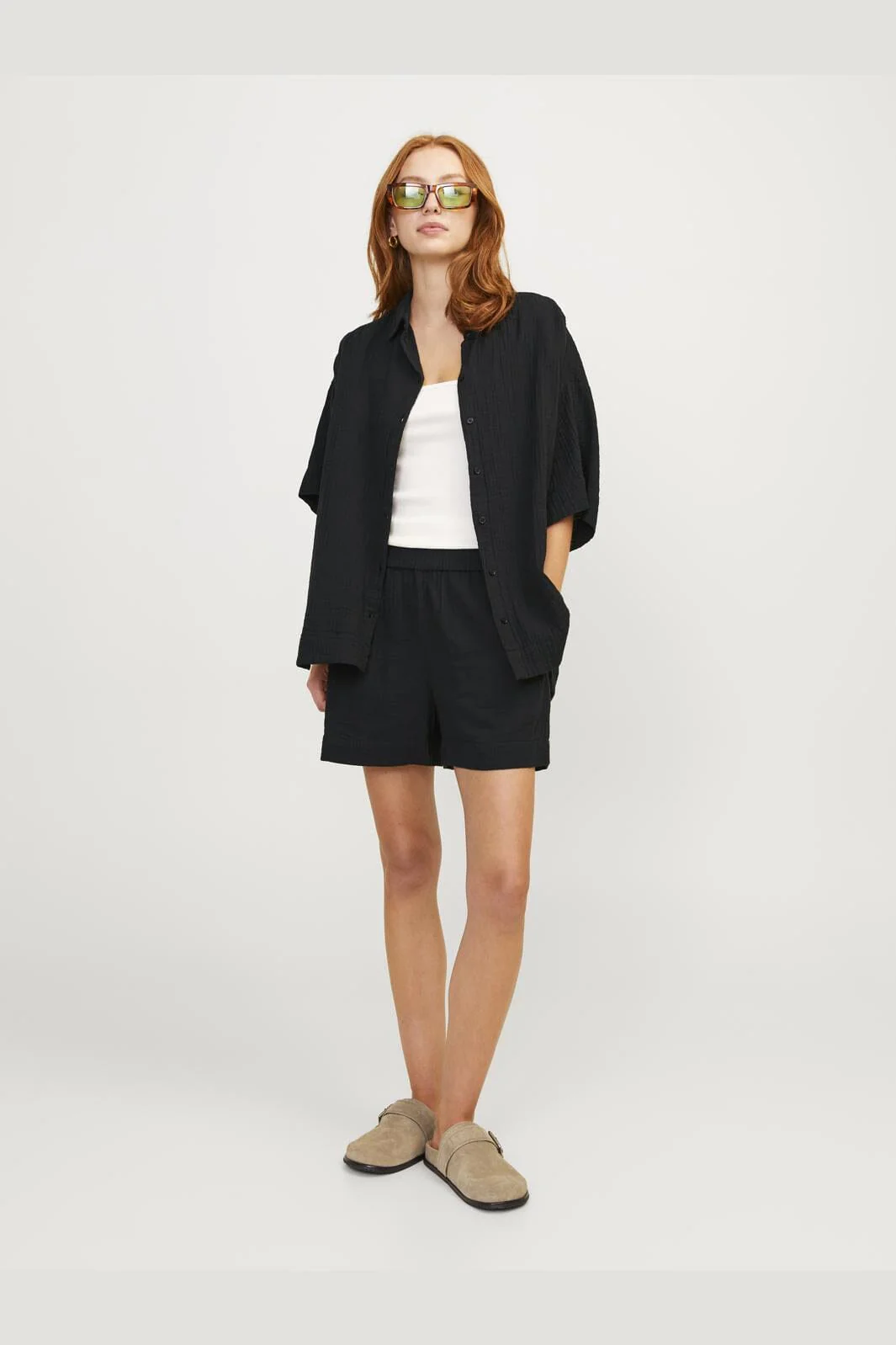 Jjxx Jxmia Ss Muslin Shirt 4486793 caviar