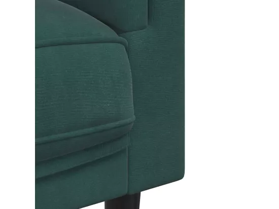 Canapé avec coussins 2 places vert foncé velours