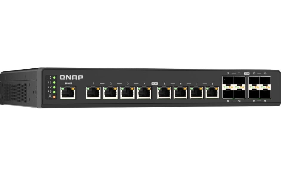 SFP+ Switch QSW-IM3216-8S8T 16 Port<br>Netzwerk-Switch Managed 10G Ethernet (100/1000/10000) Schwarz