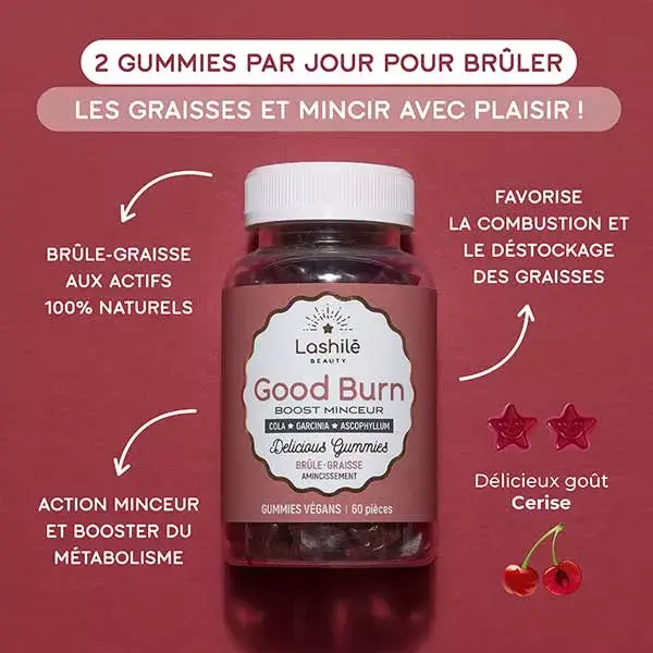 Lashilé Beauty Good Burn Boost Emagrecedor Sem Açúcar - 60 gomas