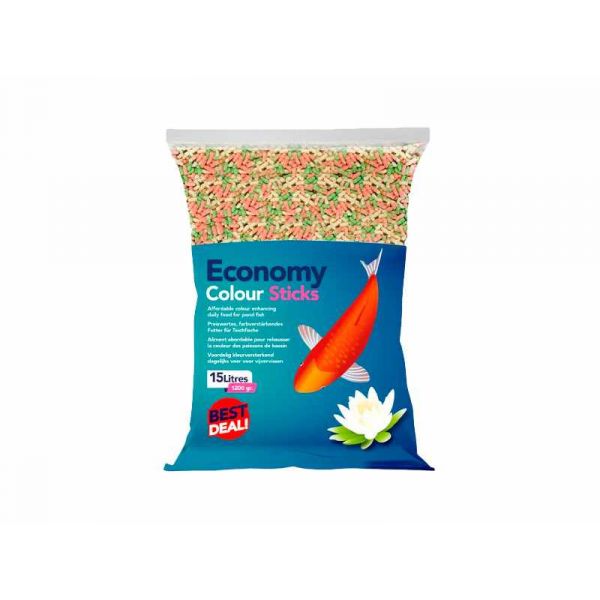 Orniex Alimento Color Sticks para Peixes de Lago 15 L