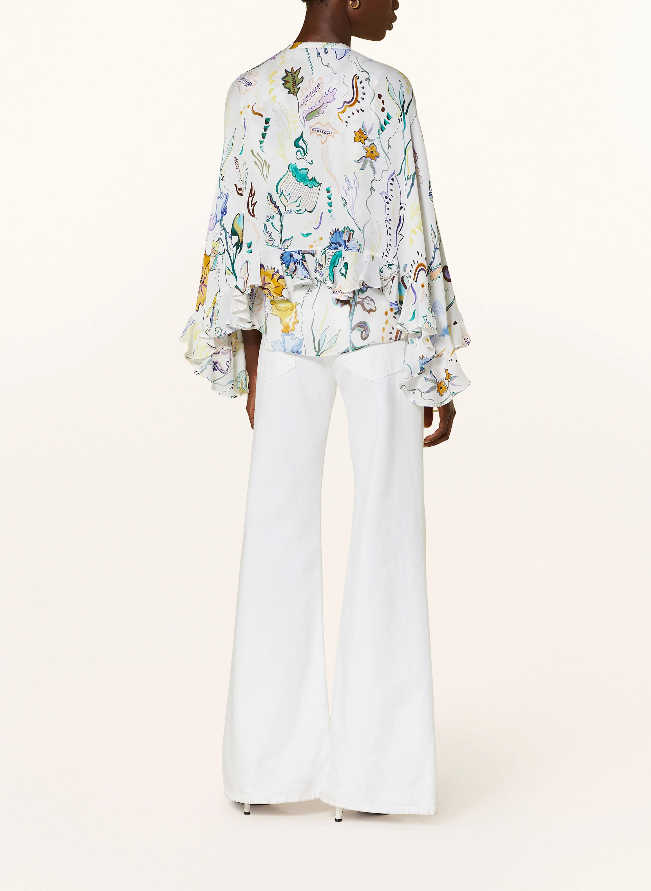 DOROTHEE SCHUMACHER Blusenshirt FLORAL TWIST aus Seide mit Rüschen