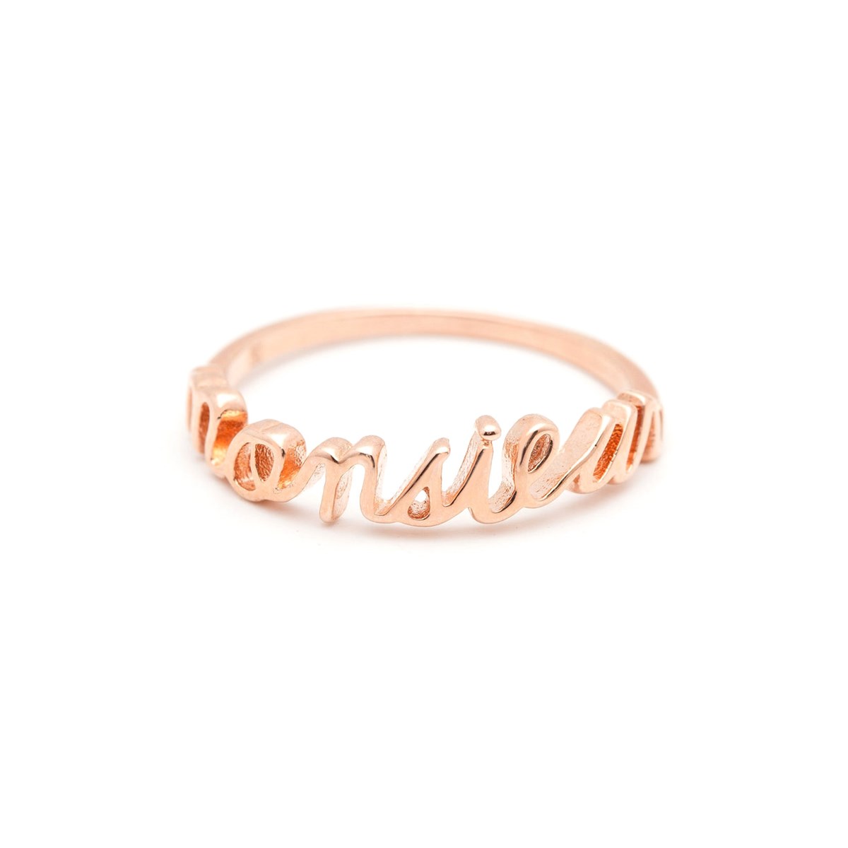 bague plaqué or rose - MONSIEUR