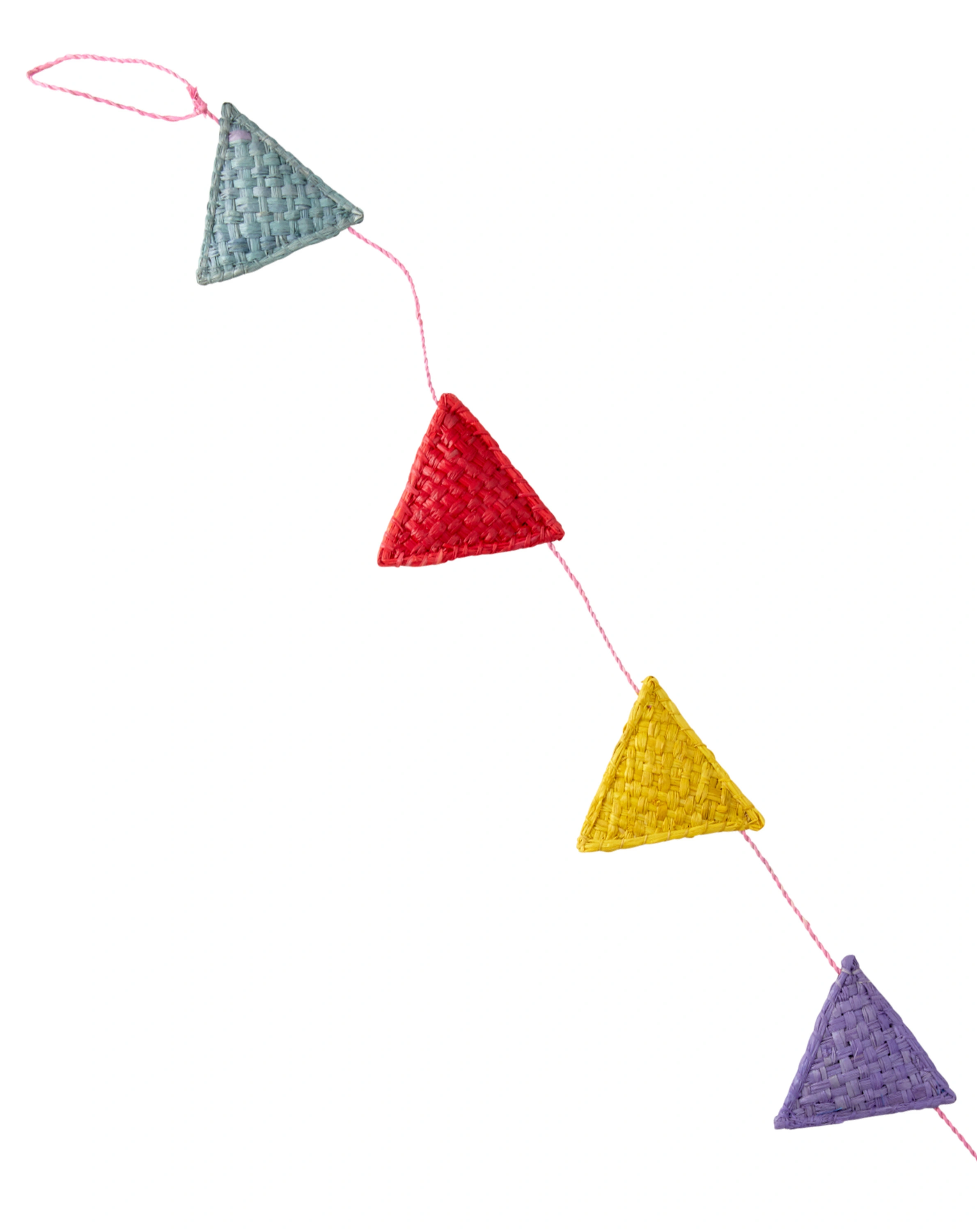 Raffia-Girlande FLAG (185cm) in bunt