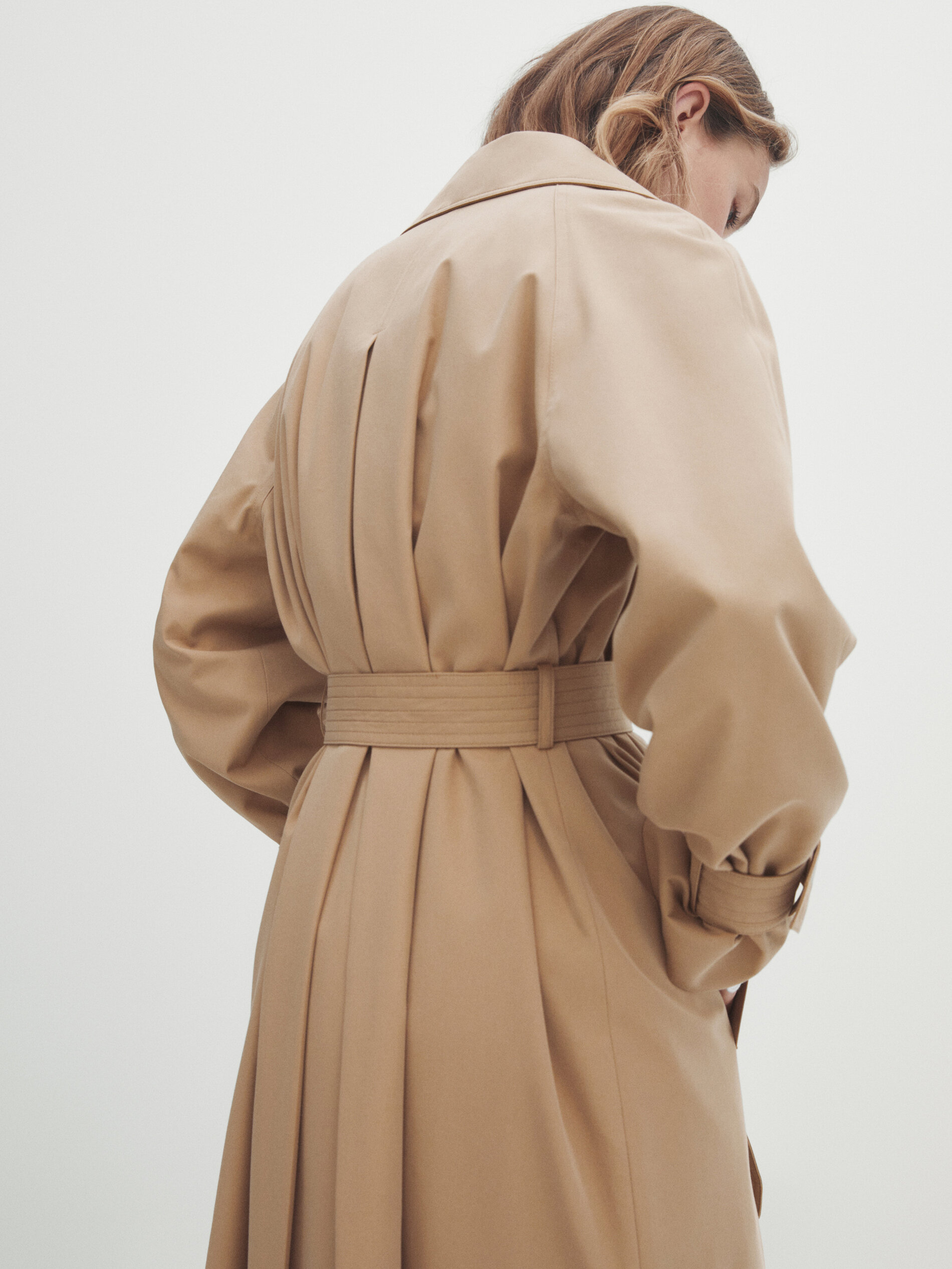 Cinto de gabardine fluida - BEGE