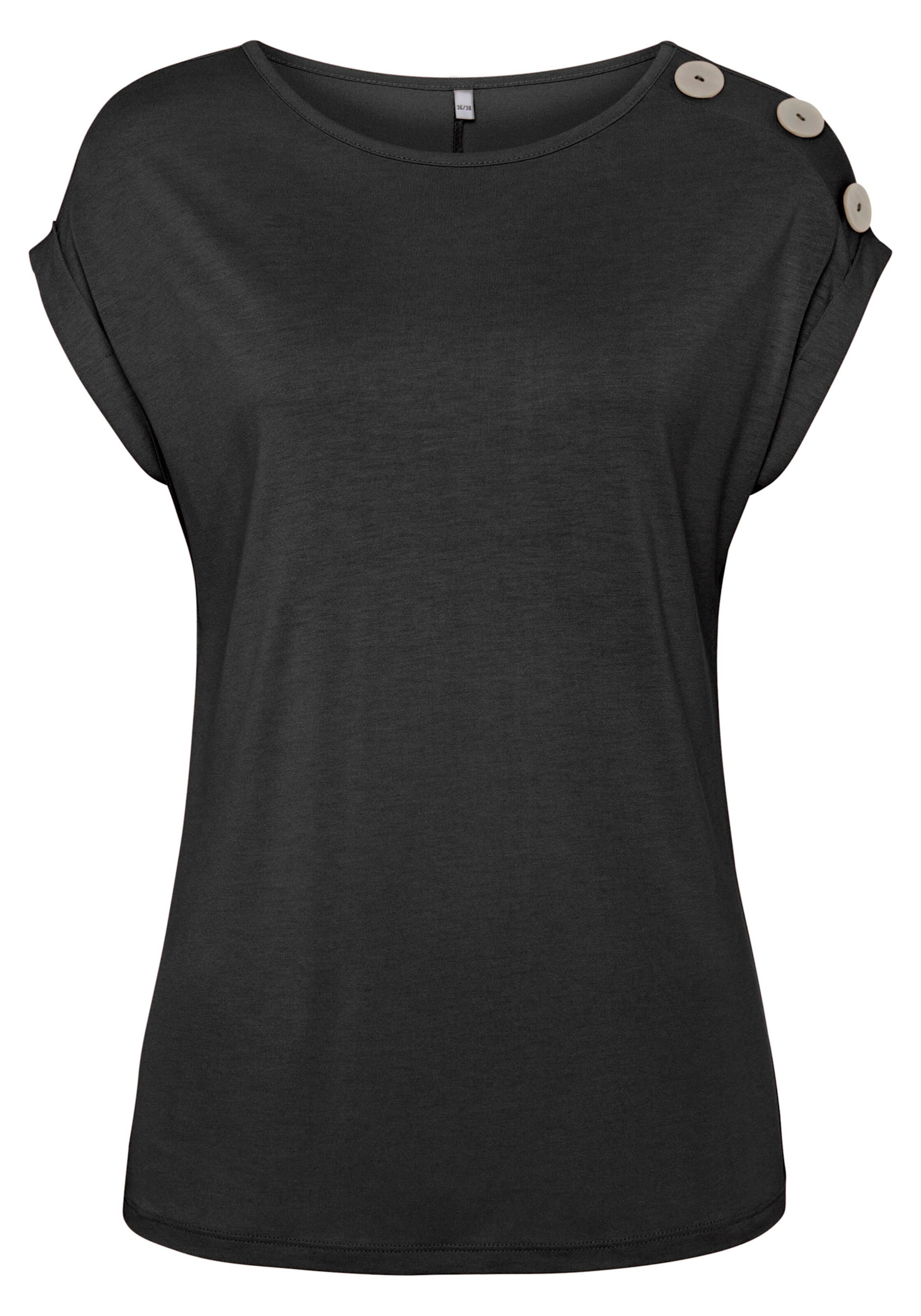 Buffalo Kurzarmshirt in schwarz