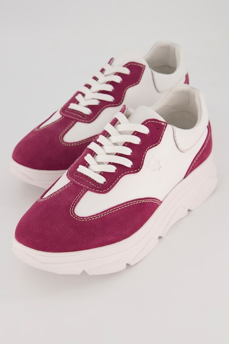 Leder-Sneaker, Chunky-Sohle, Weite H