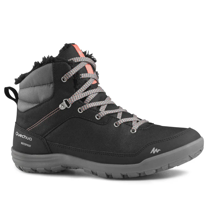 Decathlon Quechua - Botas de caminhada femininas Quechua SH100 MID, quentes e impermeáveis