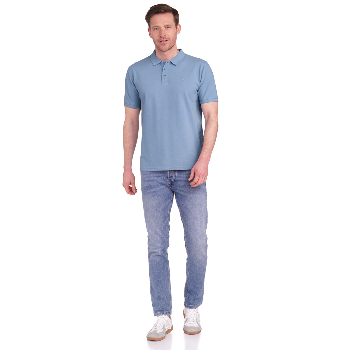 Jonas Nielsen Herren Poloshirt unifarben hellblau